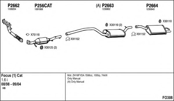 FENNO FO308 Exhaust System